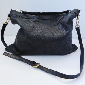 Maxon Collection Italian Made Black Leather Crossbody/Shoulder Bag. Pre-owned.
